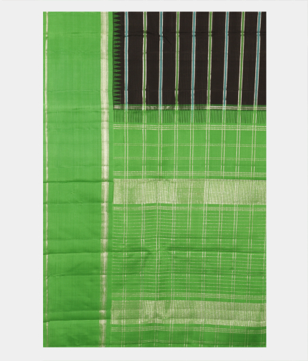 Black Handwoven Kanjivaram Silk Saree T2193484