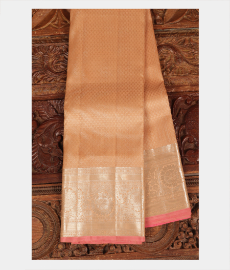 Beige Handwoven Kanjivaram Silk Saree T225061-image