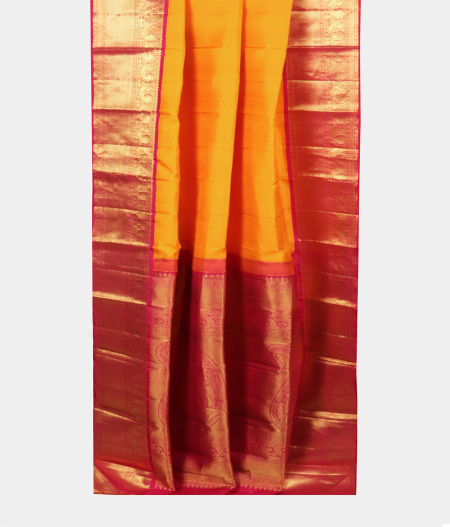 Yellow Handwoven Kanjivaram Silk Saree T2250492
