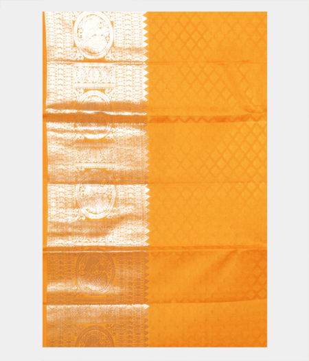 Yellow Handwoven Kanjivaram Silk Saree T2223433