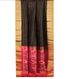Black Woven Raw Silk Saree T1702032