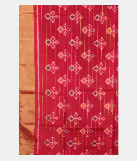 Black Woven Raw Silk Saree T1702033