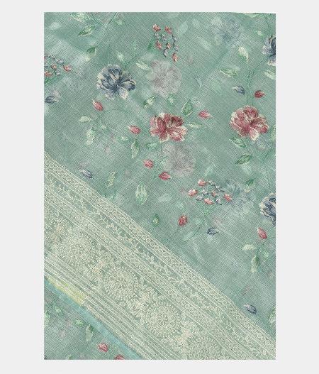 Light Blue  Silk Kota Embroidery Saree T226948-image