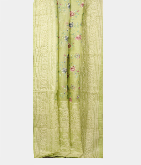 Green Silk Kota Embroidery Saree T2269502