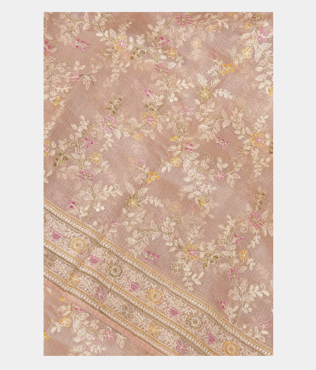 Light Pink Silk Kota Embroidery Saree T226287-image