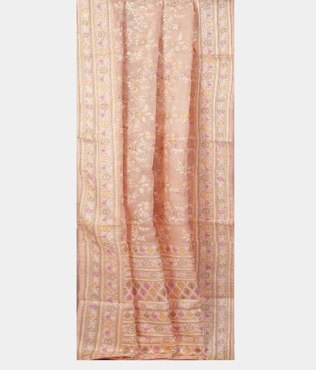 Light Pink  Silk Kota Embroidery Saree T2262872