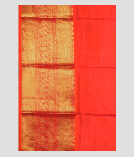 Peach Printed Kanjivaram Silk Pavadai T1801852