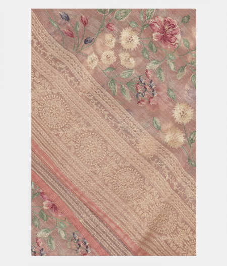 Pink  Silk Kota Embroidery Saree T211709-image