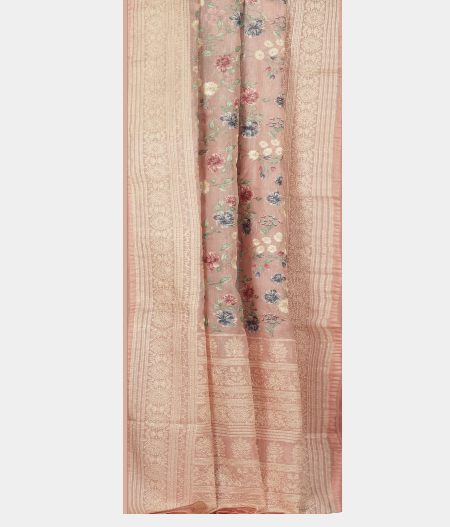 Pink  Silk Kota Embroidery Saree T2117092