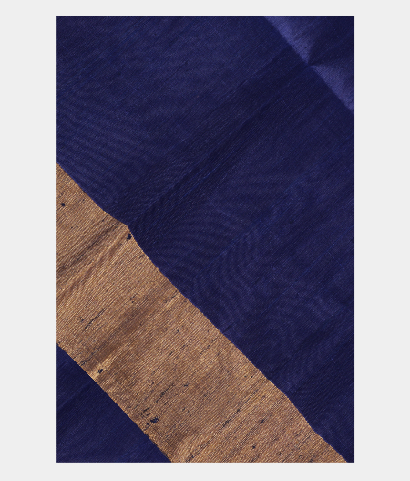 Dark Blue Woven Raw Silk Saree T181106-image