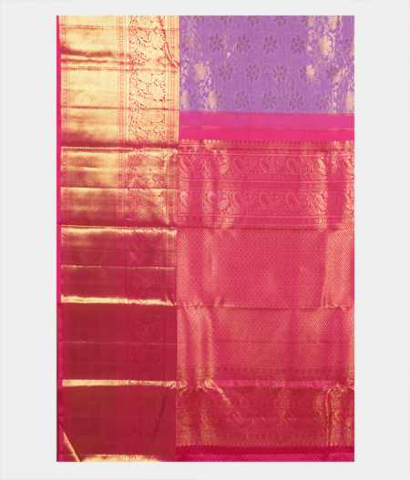 Lavender Handwoven Kanjivaram Silk Saree T2058934