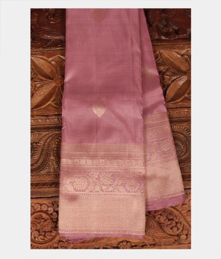 Mauve Pink Handwoven Kanjivaram Silk Saree T221290-image