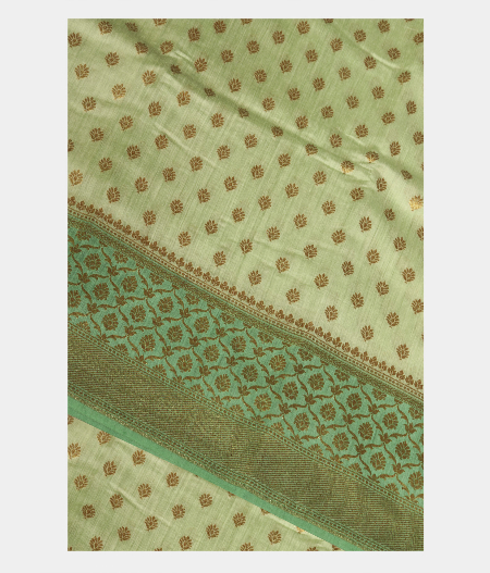 Mint Green Banaras Tussar Saree T226619-image