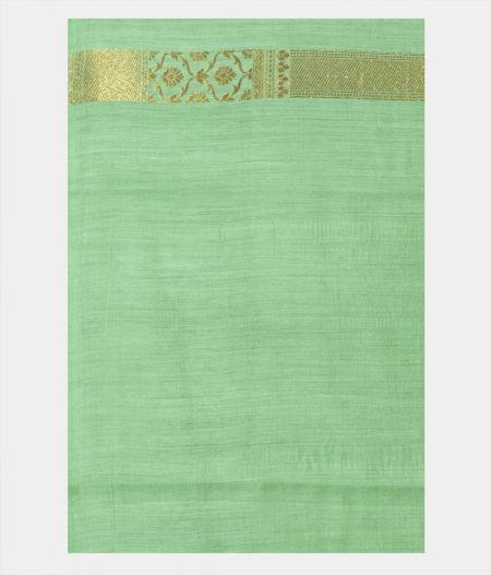Mint Green Banaras Tussar Saree T2266193