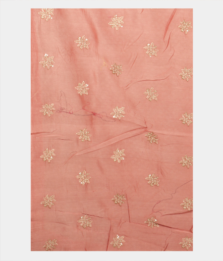 Peach Kora Organza Printed Saree  T2276113