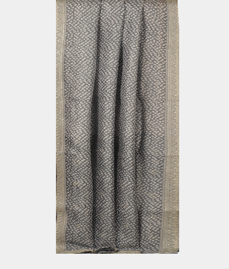 Greyish Blue Kora Organza Printed Saree T2276024