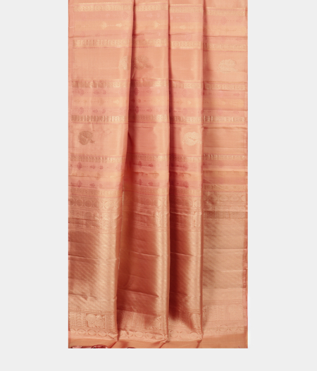 Light Peach Handwoven Kanjivaram Silk Saree T2240852