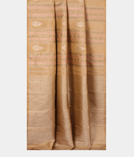Beige Handwoven Kanjivaram Silk Saree T2240842