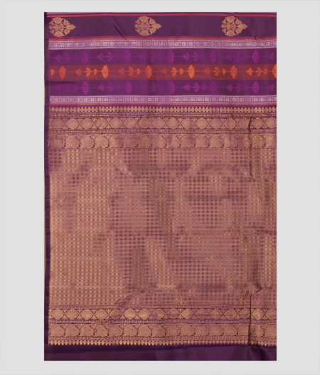 Purple Handwoven Kanjivaram Silk Saree T2278024