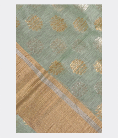 Mint Green Chanderi Silk Saree T226936-image