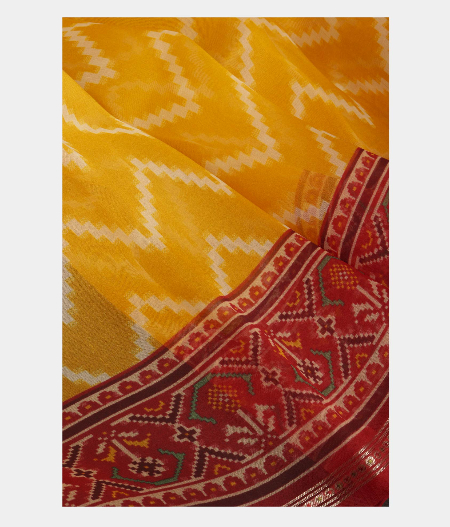 Yellow Kora Organza Printed Saree T228096-image