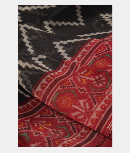 Black Kora Organza Printed Saree T228091-image