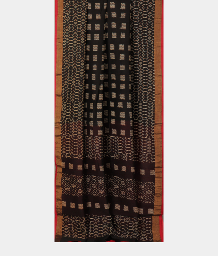 Black Soft Printed Cotton Saree T1965732