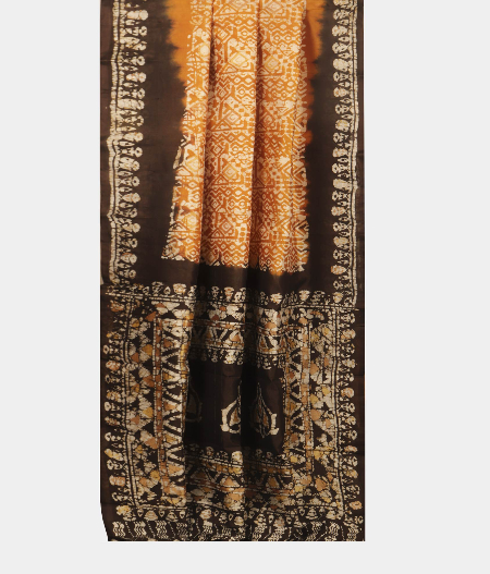 Yellow Raw Silk Saree T1976242