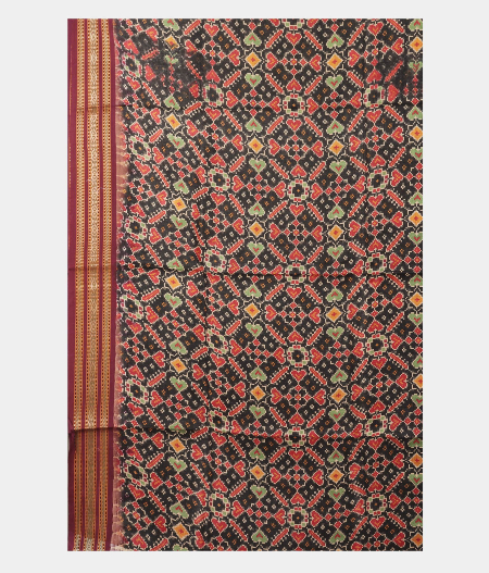 Black and Beige Vidarbha Tussar Saree T2281133