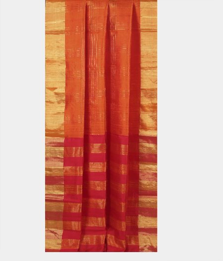 Orange  Raw Silk Saree T1184182
