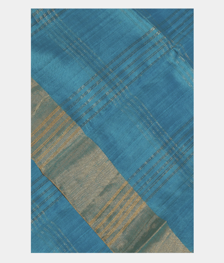 Blue Woven Raw Silk Saree T118421-image