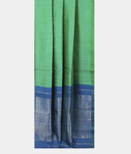 Greenish Blue Raw Silk Saree2