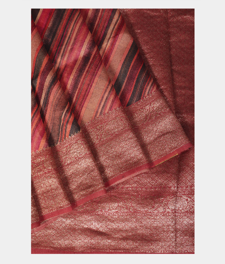 Multicolour Tussar Printed Saree  T2273072