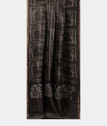 black-linen-printed-saree-t212935-t212935-b