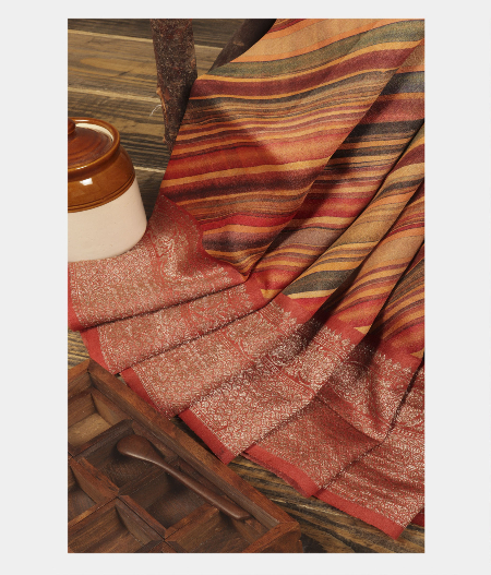 MultiColour Tussar Printed Saree T227321-image