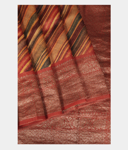 MultiColour Tussar Printed Saree  T2273212