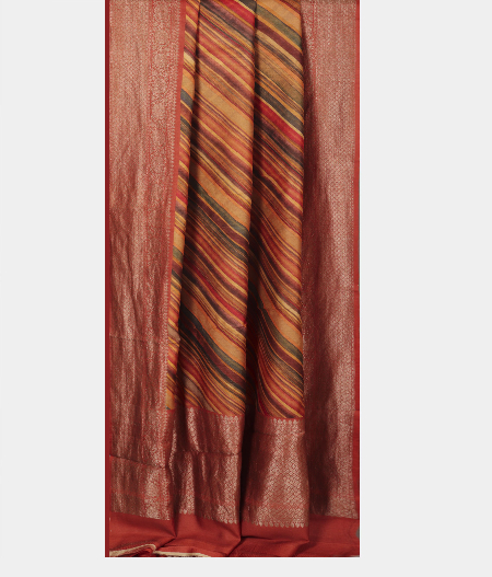 MultiColour Tussar Printed Saree  T2273214