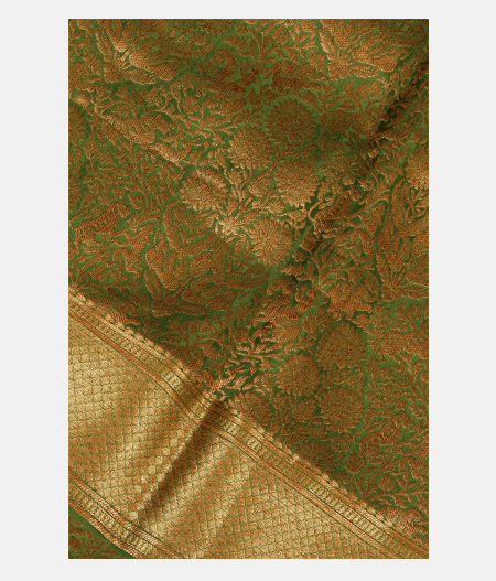 Green Crepe Silk Saree T223929-image
