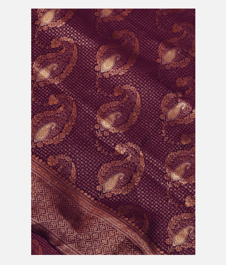 Purple Crepe Silk Saree T223932-image