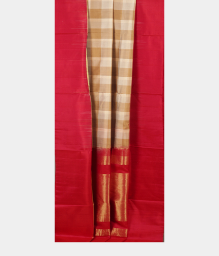 Off-White and Beige Soft Silk Saree T1763582