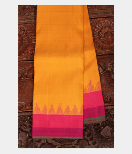 Yellow Handwoven Kanjivaram Silk Saree T199291-image