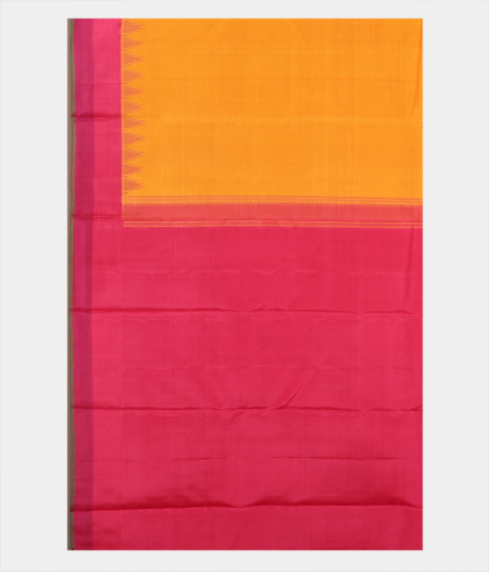 Yellow Handwoven Kanjivaram Silk Saree T1992914