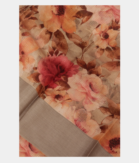 Multi Colour Tussar Kota Saree T223392-image