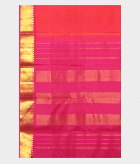 Pinkish Orange Handwoven Kanjivaram Silk Saree T2248214