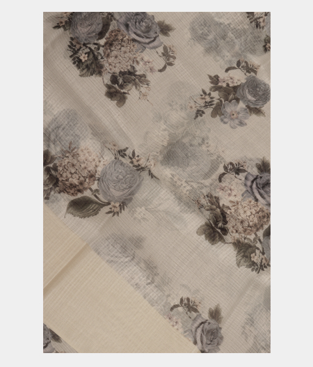 Grey Tussar Kota Saree T223383-image