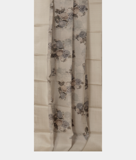 Grey Tussar Kota Saree T2233832