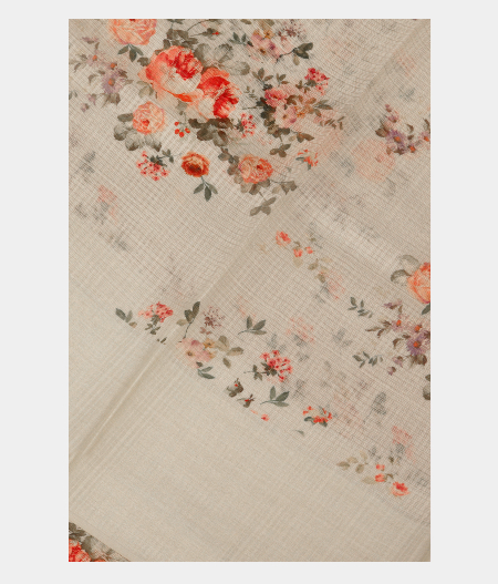 White Tussar Kota Saree T223390-image