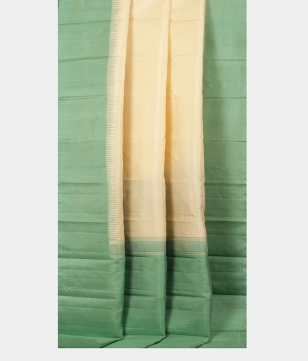 Cream Handwoven Kanjivaram Silk Saree T2097632
