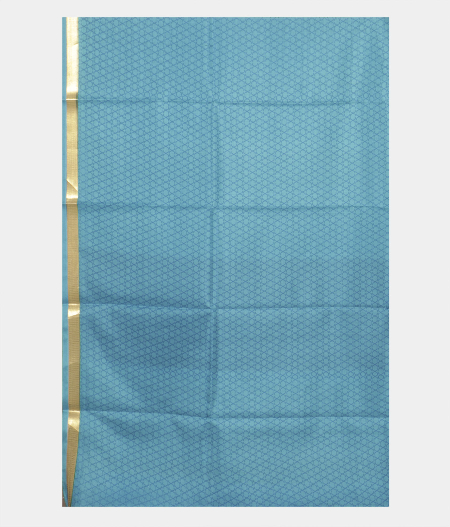 Blue Printed Silk Saree T1626223