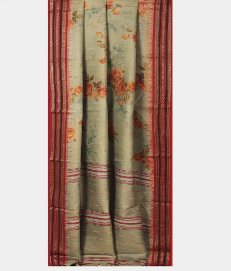 Light Green Vidarbha Tussar Saree T2273552